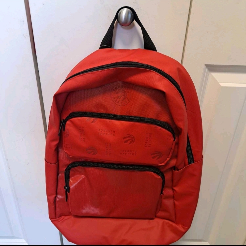 Brand New NBA Toronto Raptor Red Leather  Backpack